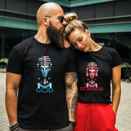 Matching Couple Shirts - God and Goddess Shirts - His and hers shirts  - Couple Tshirt - Gift for Couple