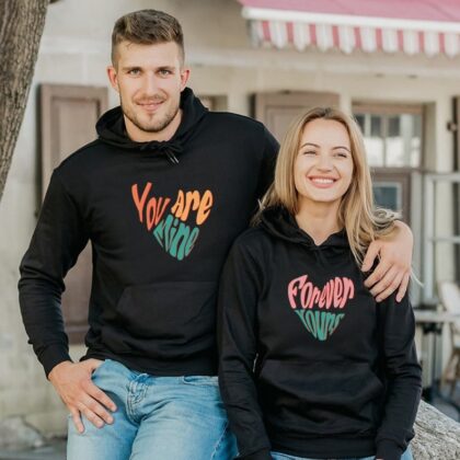 You are mine couples hoodies - Forever yours hoodie - Gift for couple - His and hers hoodies  - Couple hoodies - Matching Couple Hoodies