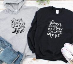 Alternative view of Cute Valentine Matching Outfits with 'Shower the People You Love with Love' - Set for Couples