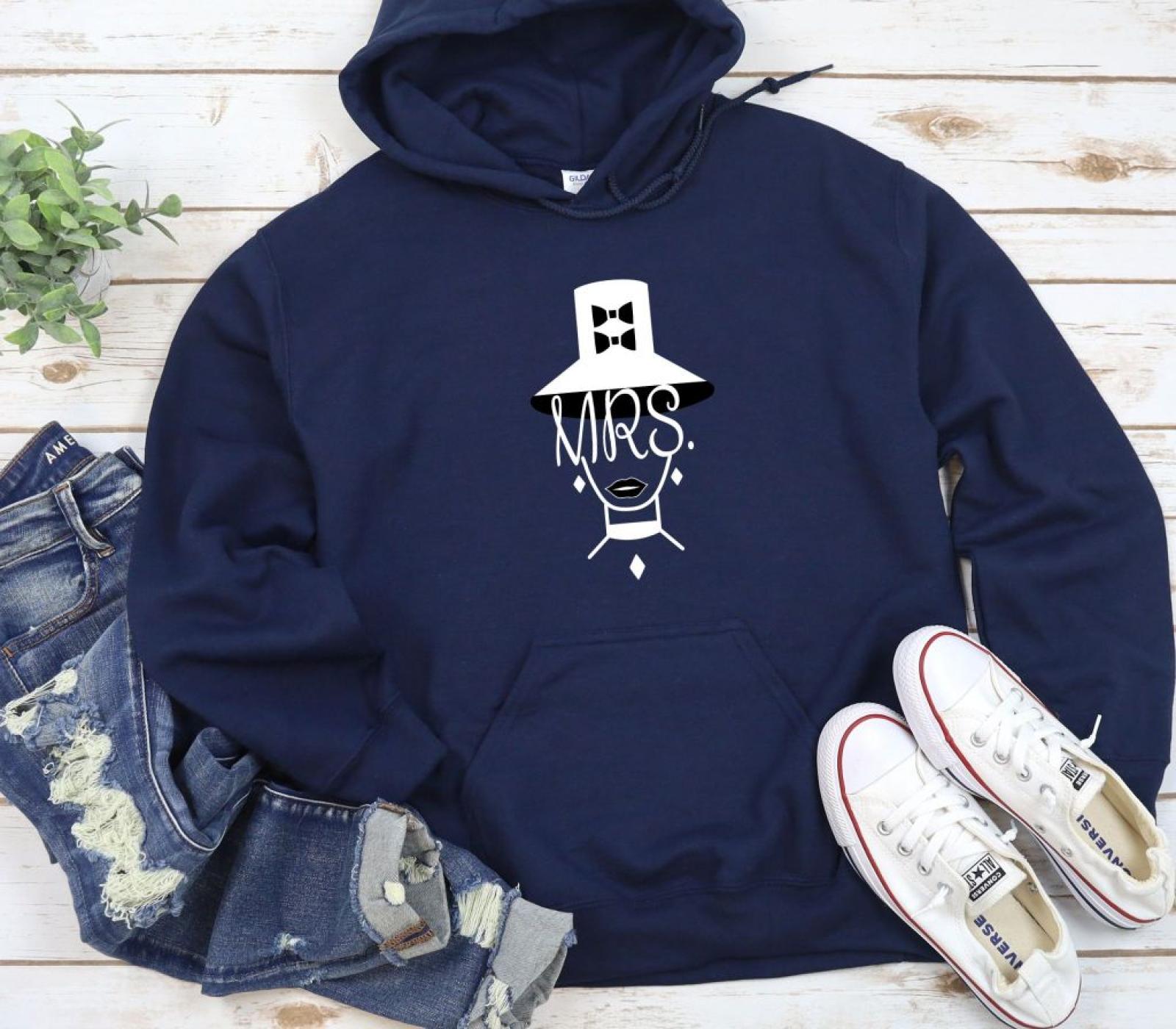 Just Married Mr. & Mrs. Matching Outfits - Cute Vintage Set for Couples & Honeymoon Gifts - Image 3