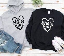 Alternative view of She's/He's Mine - Valentine's Gift for Couples Matching Set, Boyfriend & Girlfriend Outfits
