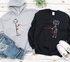Alternative view of Stick Boy & Girl Heart Line Matching Outfits: Perfect Couple's Gift for Valentine's Day