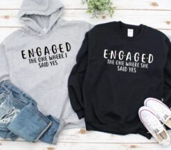 Alternative view of The One Where She & I Said Yes - Engagement Matching Set, Wedding Gift Outfit, Honeymoon Duo Wear