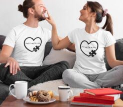 Valentine's Day Matching Outfits Set - Cute 'She's With Me & I'm With Him' for Couples