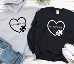 Alternative view of Valentine's Day Matching Outfits Set - Cute 'She's With Me & I'm With Him' for Couples