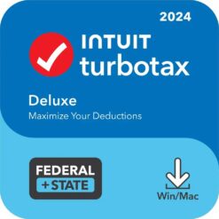 Alternative view of [Old Version] TurboTax – Deluxe 2024 Federal + E-file & State – Mac OS, Windows [Digital]