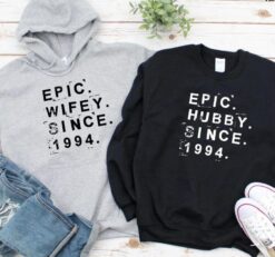 Alternative view of Epic Hubby & Wifey Since [Date] - Custom Matching Set for Couples' Outfits