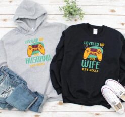 Alternative view of Leveled Up to Husband & Wife Custom Est - Matching Set for Gamer Couples