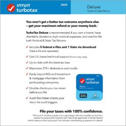Alternative view of TurboTax Deluxe 2025, Federal & State Tax Return – Mac OS, Windows [Digital Download]