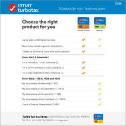 Alternative view of TurboTax Business 2025, Federal Tax Return – Windows [Digital Download]